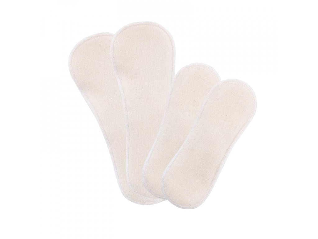 Tuch Menstruationsbinden Aus Bio-Baumwolle, Set 2 Stk. Täglich, 1 Stk. Slipeinlage - Reißverschluss, - Naturell