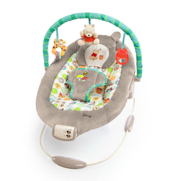 BRIGHT STARTS Lehátko vibrujúce s melódiou Winnie the Pooh Dots & Hunny m +, do 9 kg