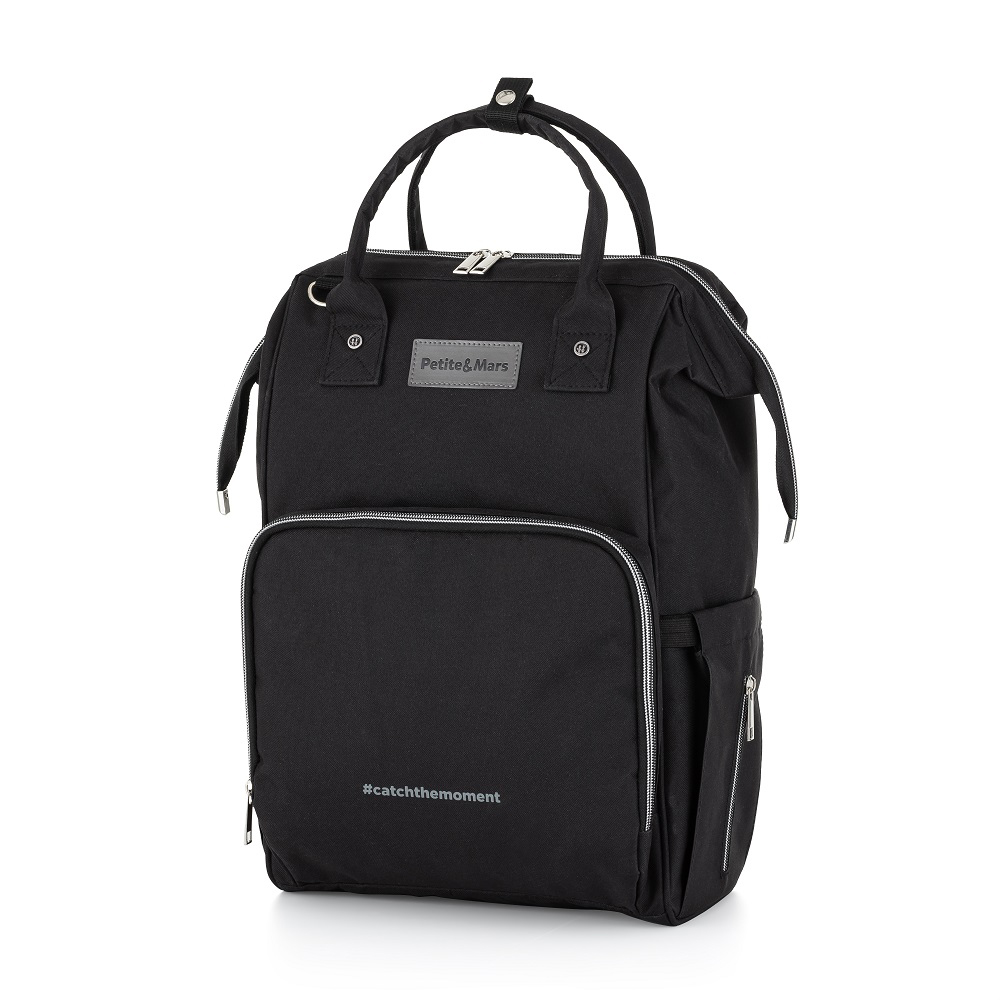 PETITE&MARS JACK Kinderwagen-Wickeltasche – Catchthemoment Just Black-Serie