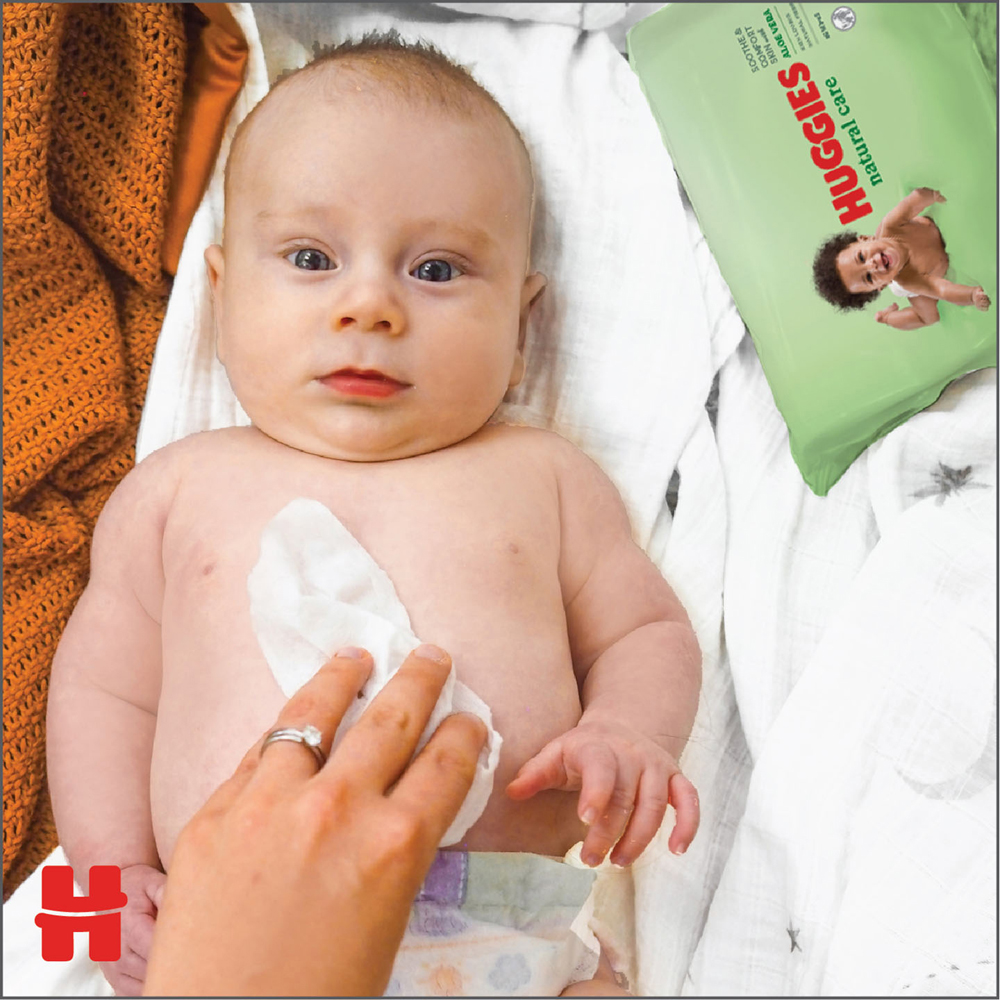 HUGGIES® Natural Triplo Ubrousky Vlhčené 56x3 Ks