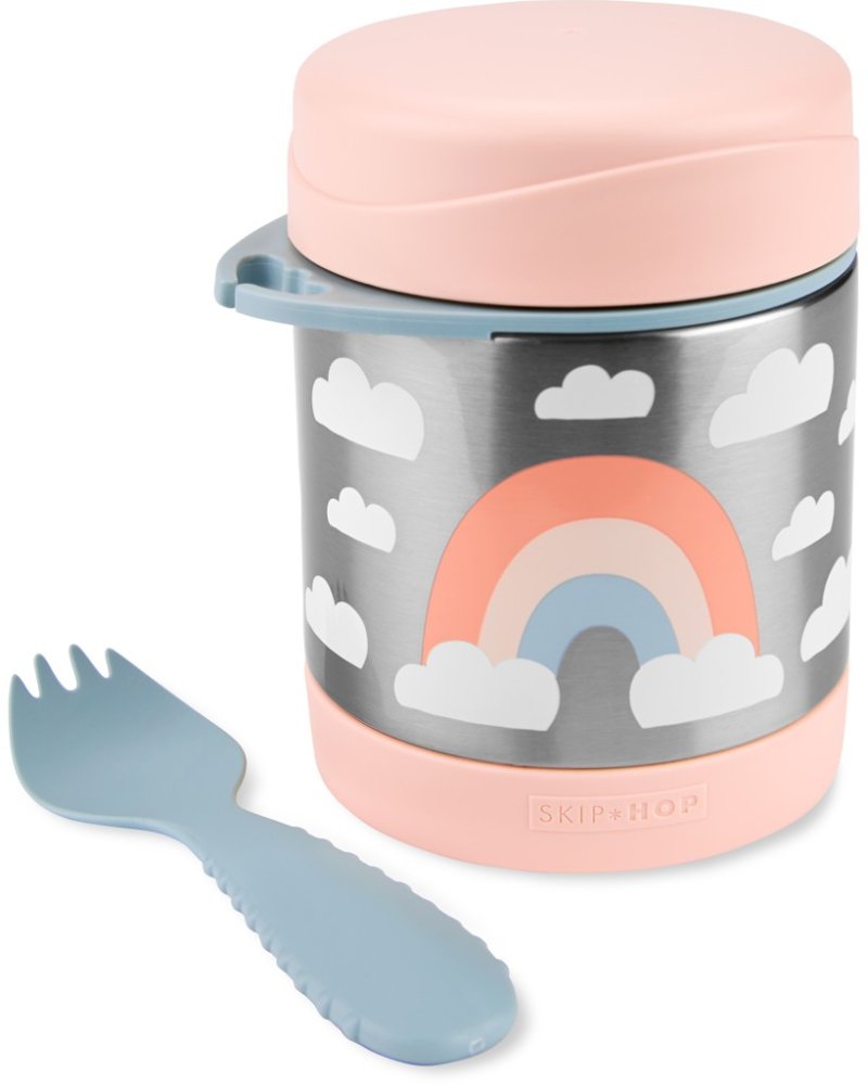 SKIP HOP Spark Style Thermos alimentare con cucchiaio/forchetta Rainbow 325 ml, 3 anni+ - immagine 3