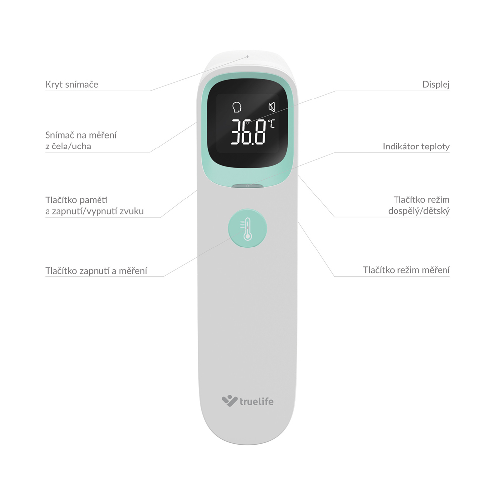 TRUELIFE Berührungsloses Thermometer Care Q10 BT