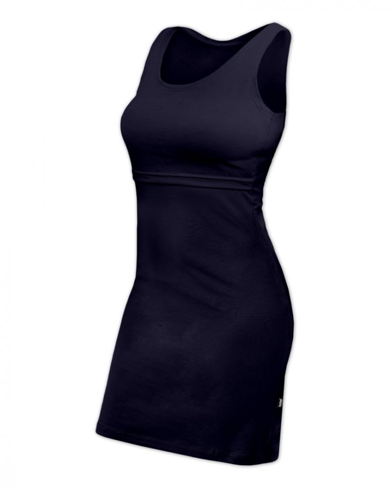 Robe d'allaitement ELENA, sans manches, bleu foncé L/XL