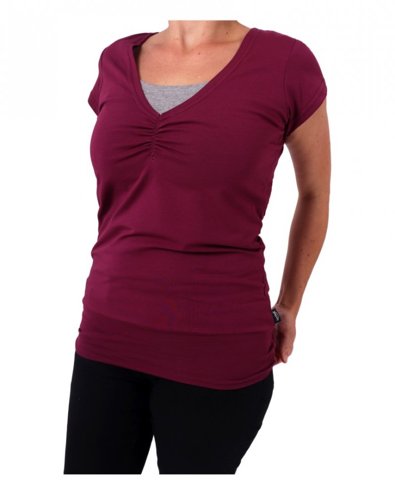 Chemise d'allaitement LEA, manches courtes, cyclamen M/L – Image 4