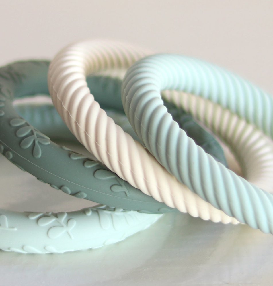 A Little Lovely Company - massaggiagengive in silicone - crema alla menta, 2 pz. - immagine 6