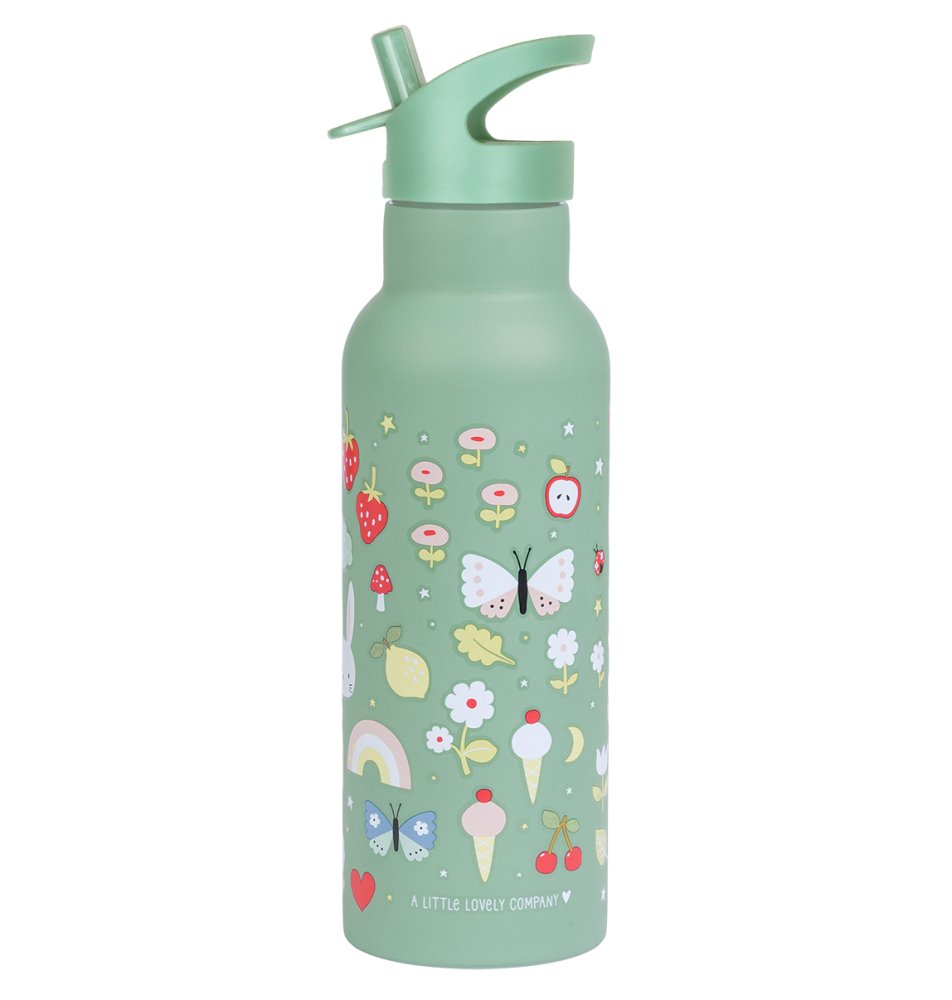 A Little Lovely Company - Borraccia in acciaio inossidabile, 500 ml - gioia