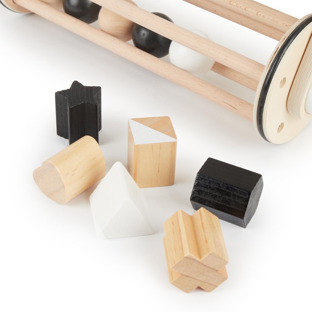 Bieco - Girello in legno per bambini con attività - Black & White - immagine 5