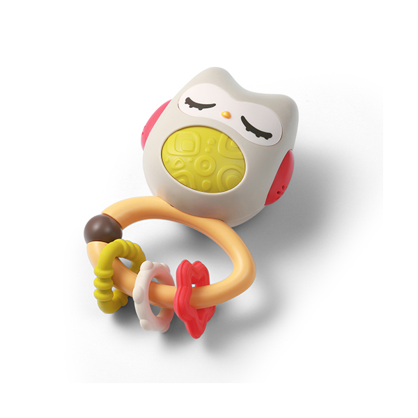 BABYONO Sonaglio con massaggiagengive 3m+ Gufo