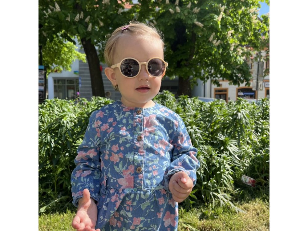 LITTLE KYDOO Okulary przeciwsłoneczne Matte Beige UV 400, polaryzacyjne 1-3 lata - obrazek 4