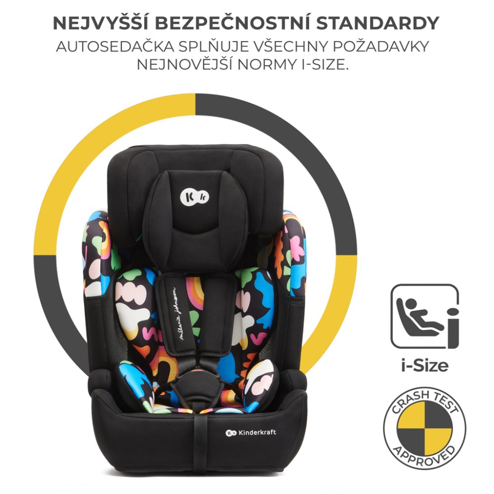 KINDERKRAFT Seggiolino auto Comfort up i-Size Happy shapes (76-150 cm) - immagine 3