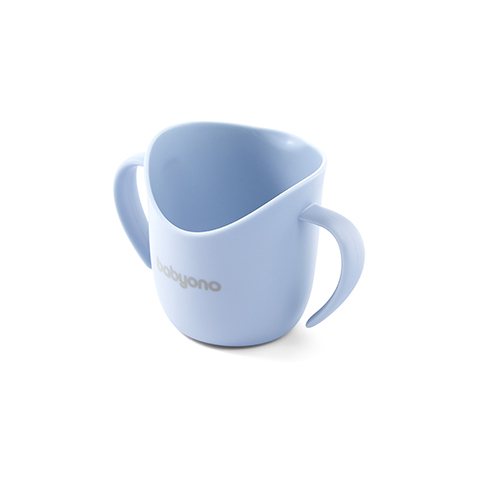 BABYONO Kubek ergonomiczny z uchwytami 120 ml miętowy 6m+