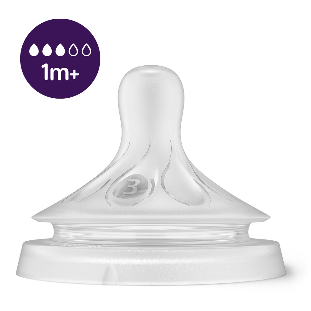 Tétines Philips AVENT Natural Response, débit mixte 1m+, 3m+, 6m+, 3 pièces – Image 5