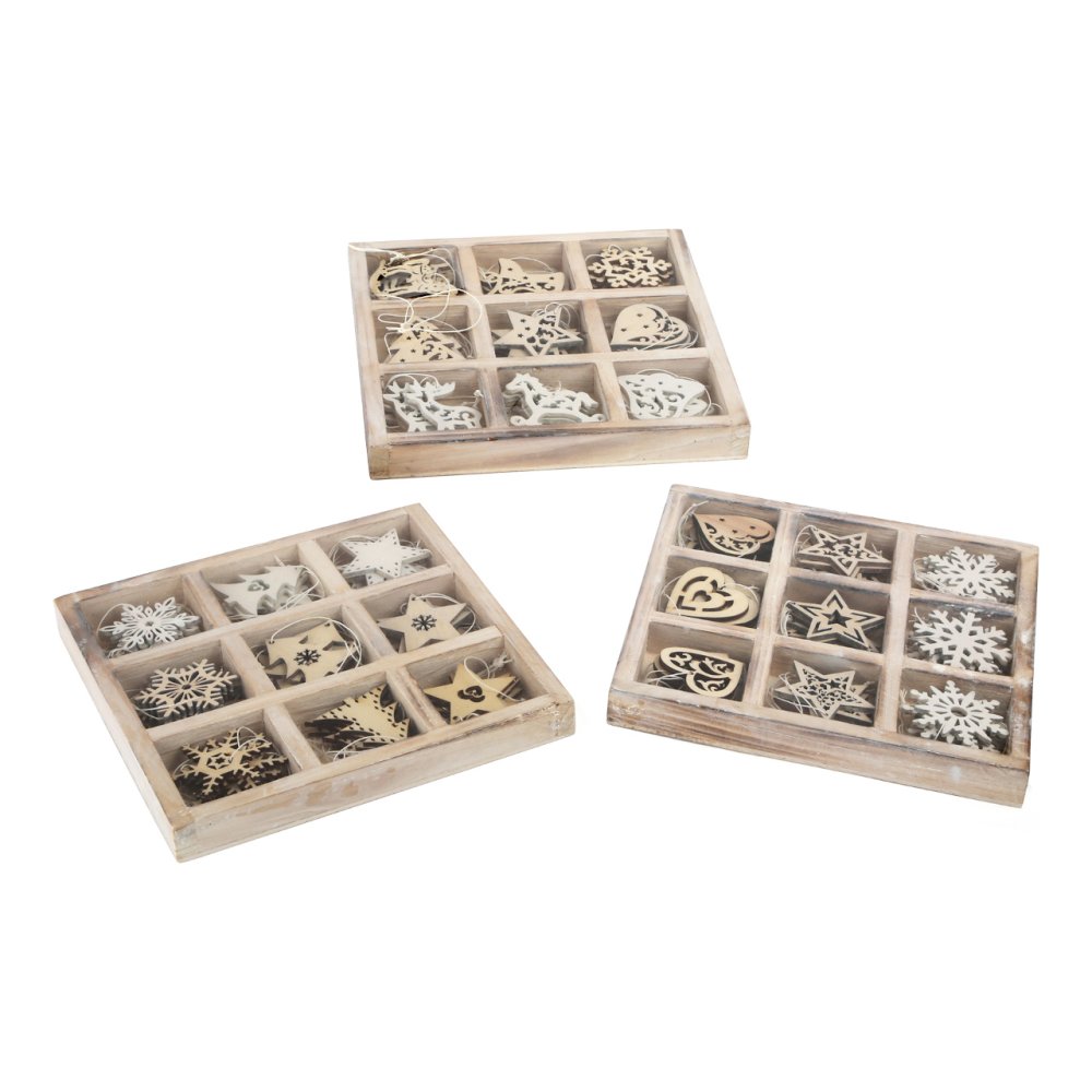 small foot Holz-Weihnachtsbaumschmuck Set 108-teilig
