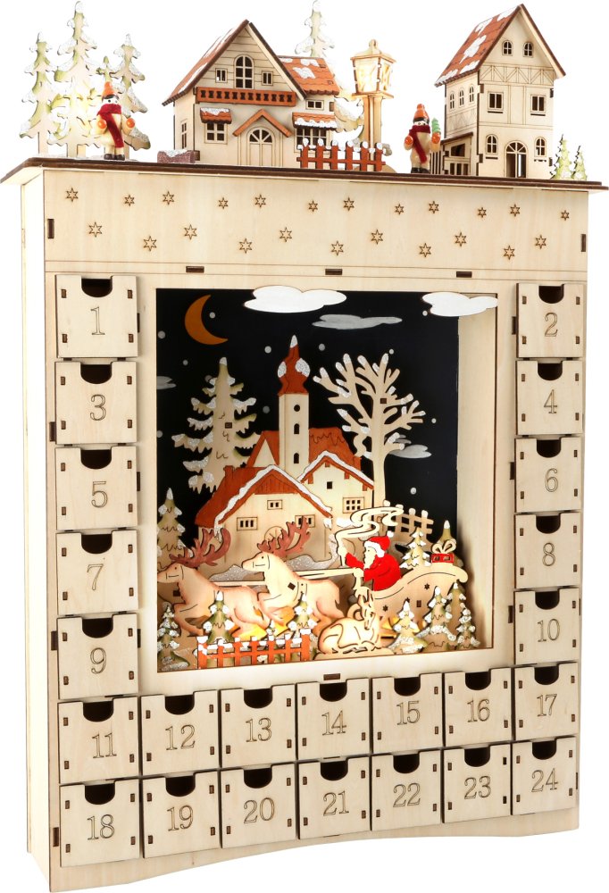 small foot Calendario de Adviento de Madera Sueño de Invierno
