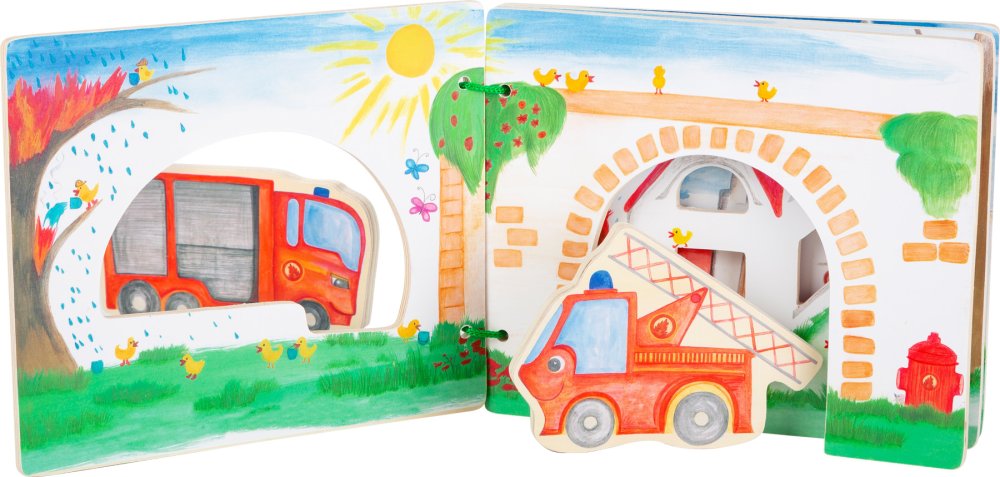 small foot Livre en bois pompiers – Image 6