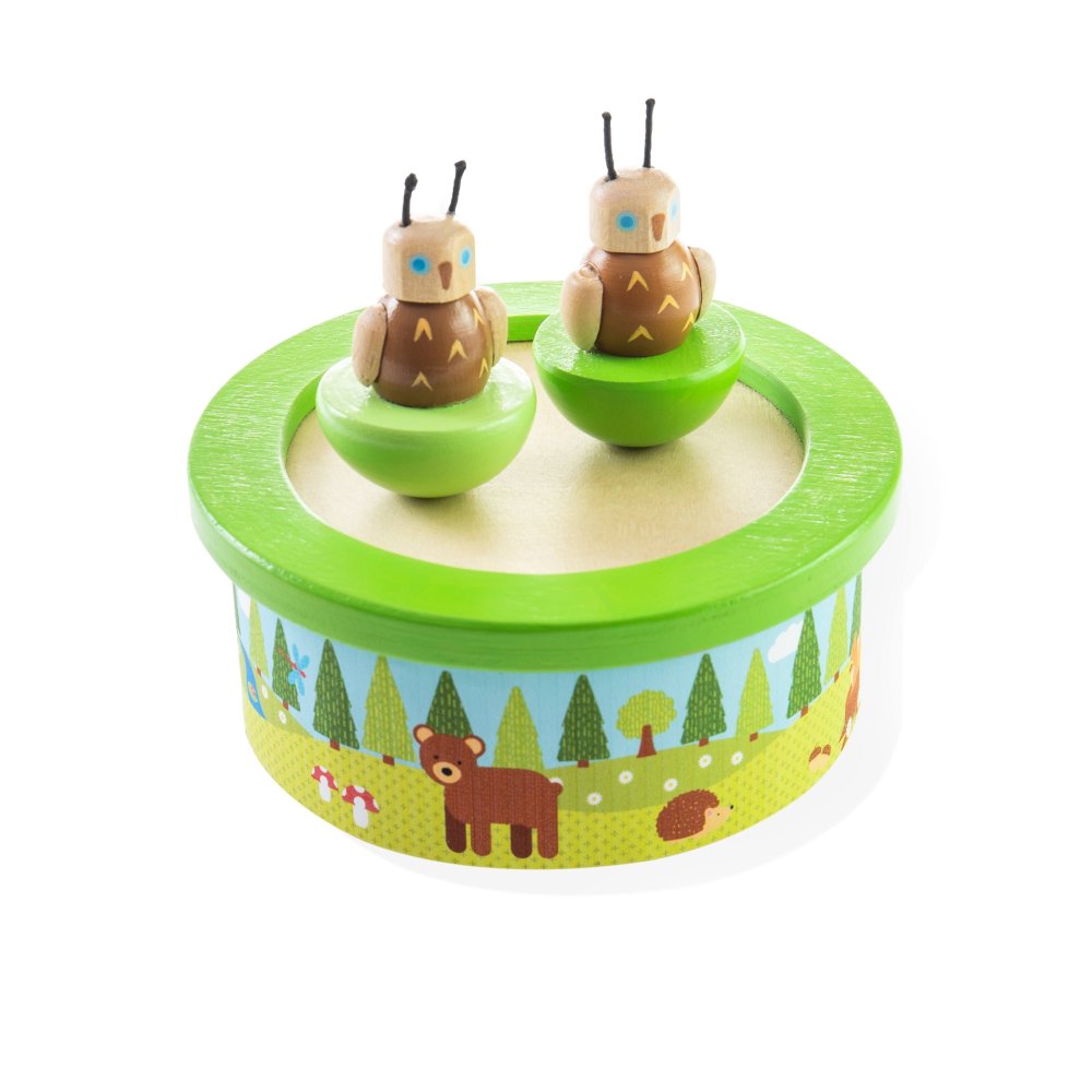 Bigjigs Toys Boîte à musique en bois woodland
