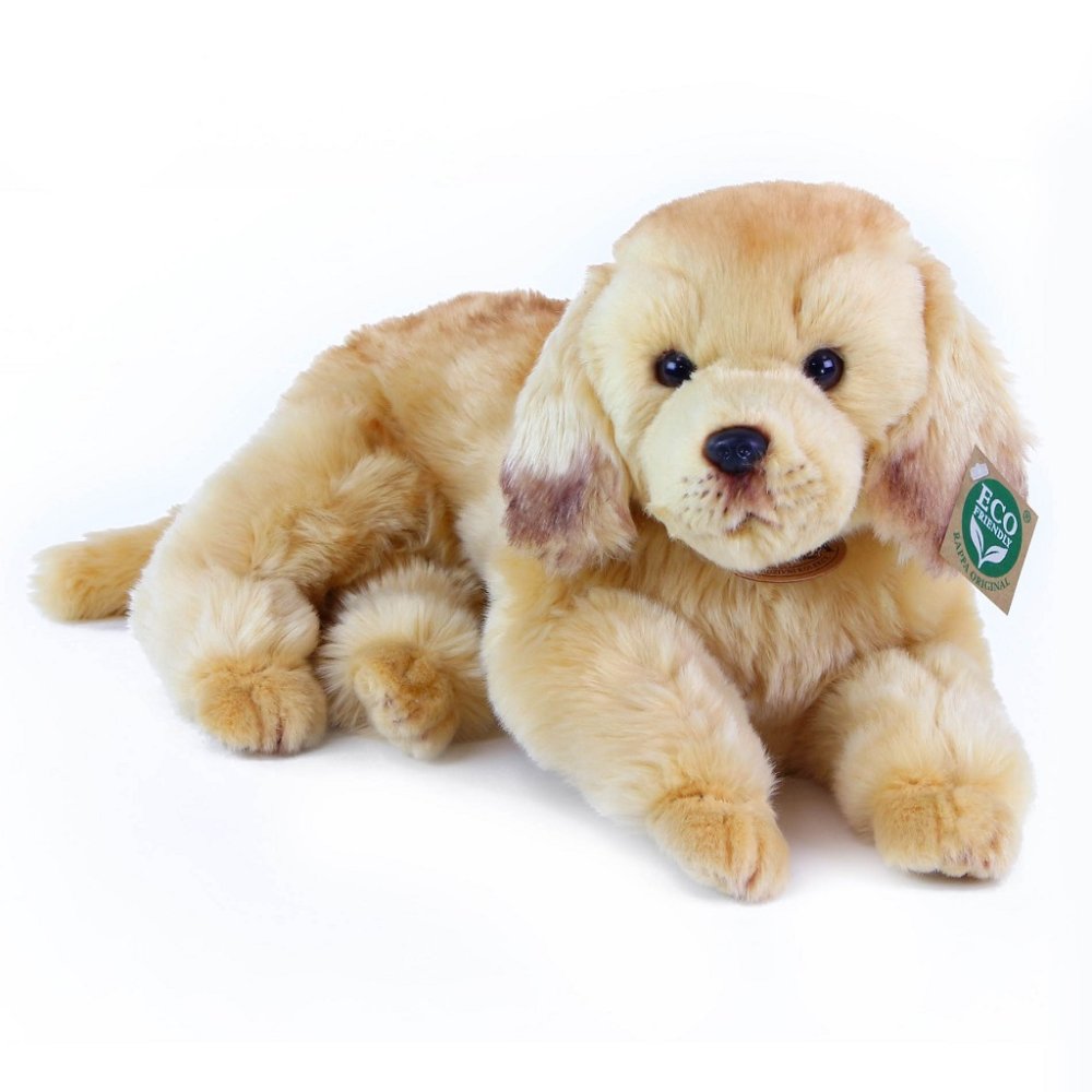 Rappa Peluche cane golden retriever sdraiato 32 cm ECO-FRIENDLY