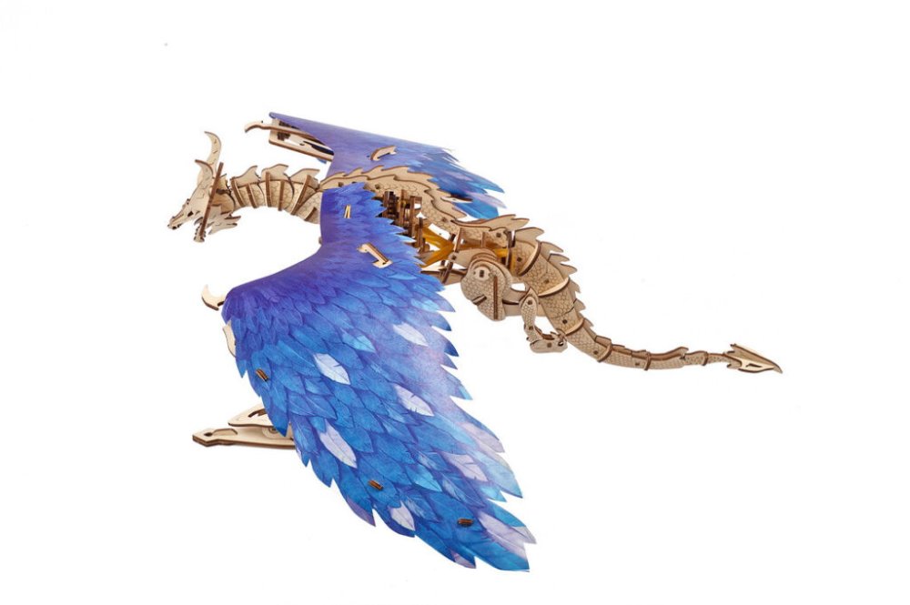 Ugears 3D fa mechanikus puzzle Forgó sárkány - Image 6