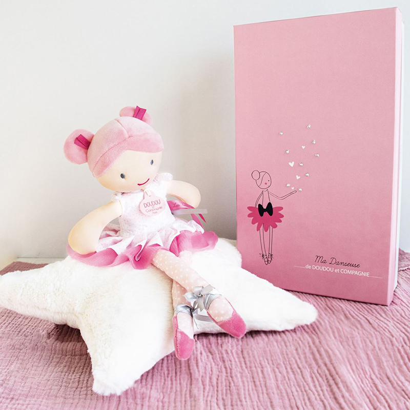 Doudou Jolijou Lalka baletnica Lily Rose 36 cm - obrazek 3