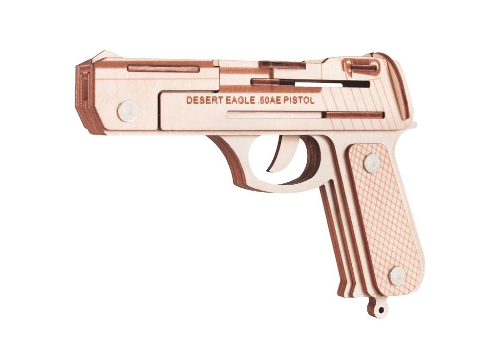 Woodcraft 3D Holzpuzzle Pistole Desert Eagle
