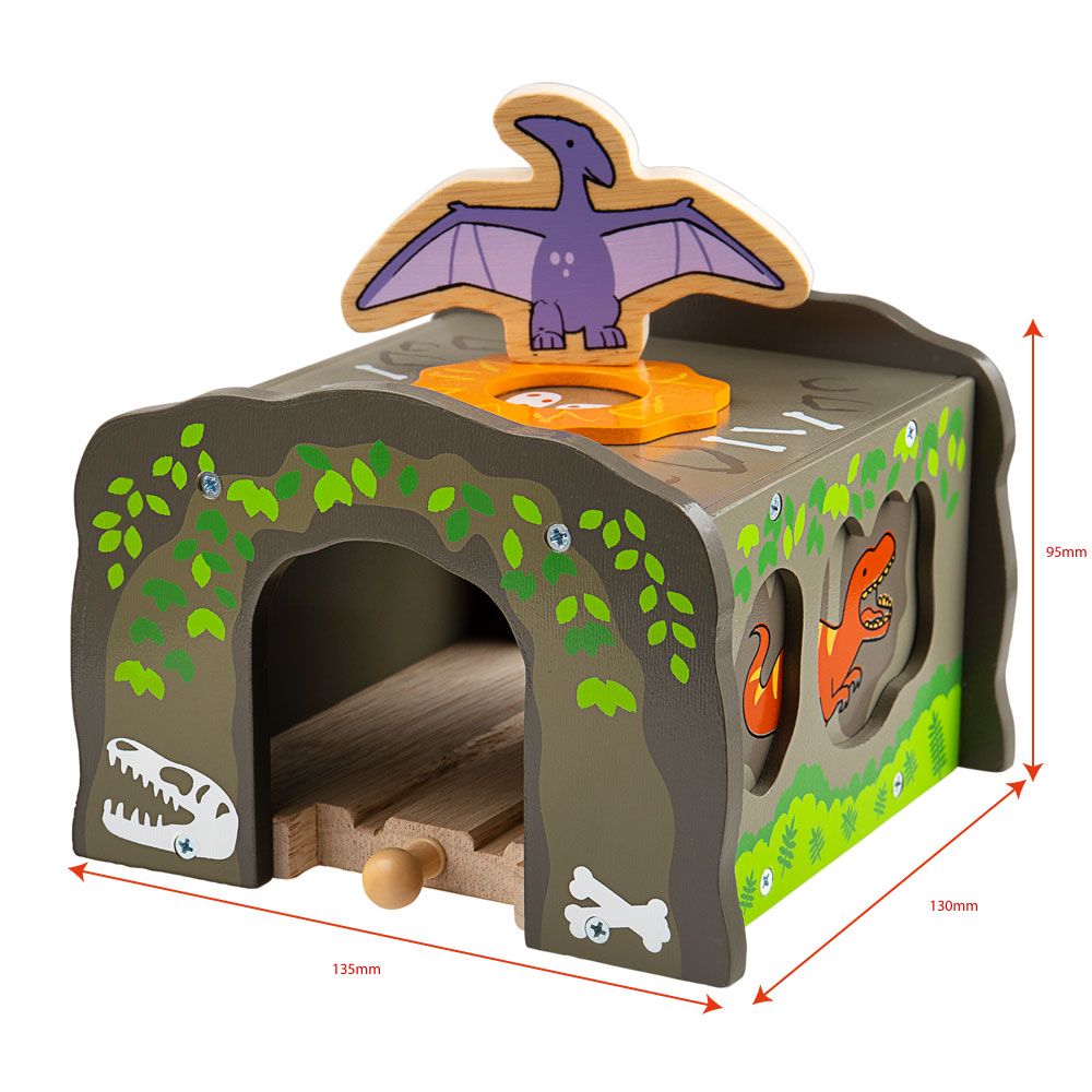 Bigjigs Rail Tunel Dinozaura T. Rex - obrazek 2