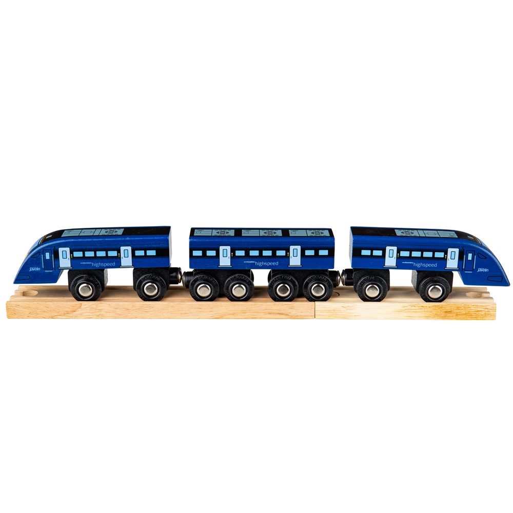 Bigjigs Rail Pociąg High Speed 1 niebieski
