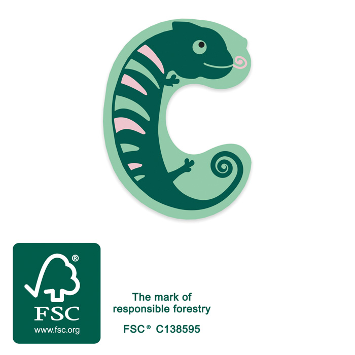 small foot Letra de madera C