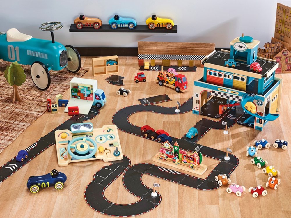 Vilac Vintage metalowy rowerek biegowy jasnoniebieski - obrazek 3