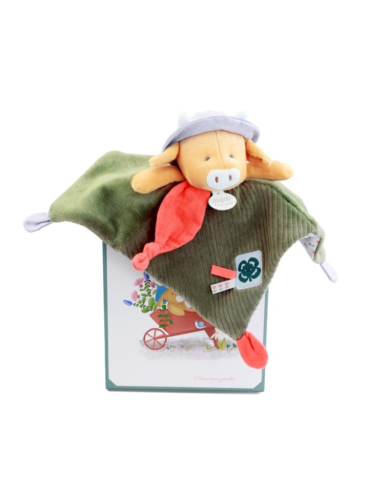 Doudou Coffret cadeau Peluche lange vache Aneth 27 cm