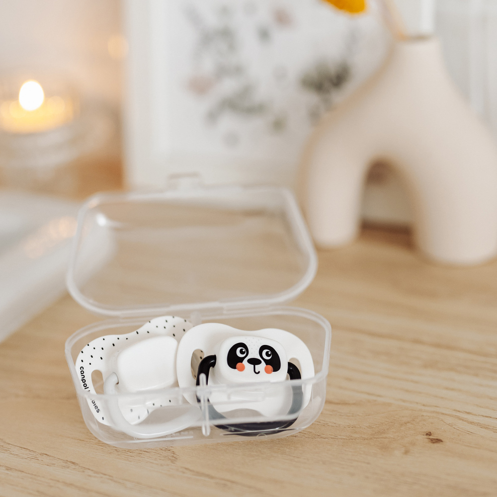 CANPOL BABIES Set de sucettes symétriques en silicone BabiesBoo 18m+ 2 pièces blanc – Image 4