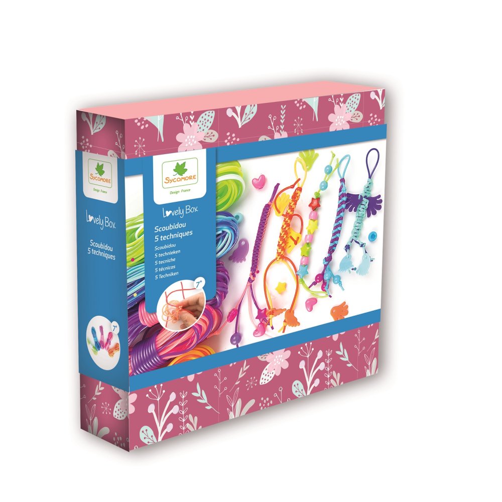 Lovely box - kreatywny zestaw scoubidou - zabawne plecenie z kolorowych bużirek
