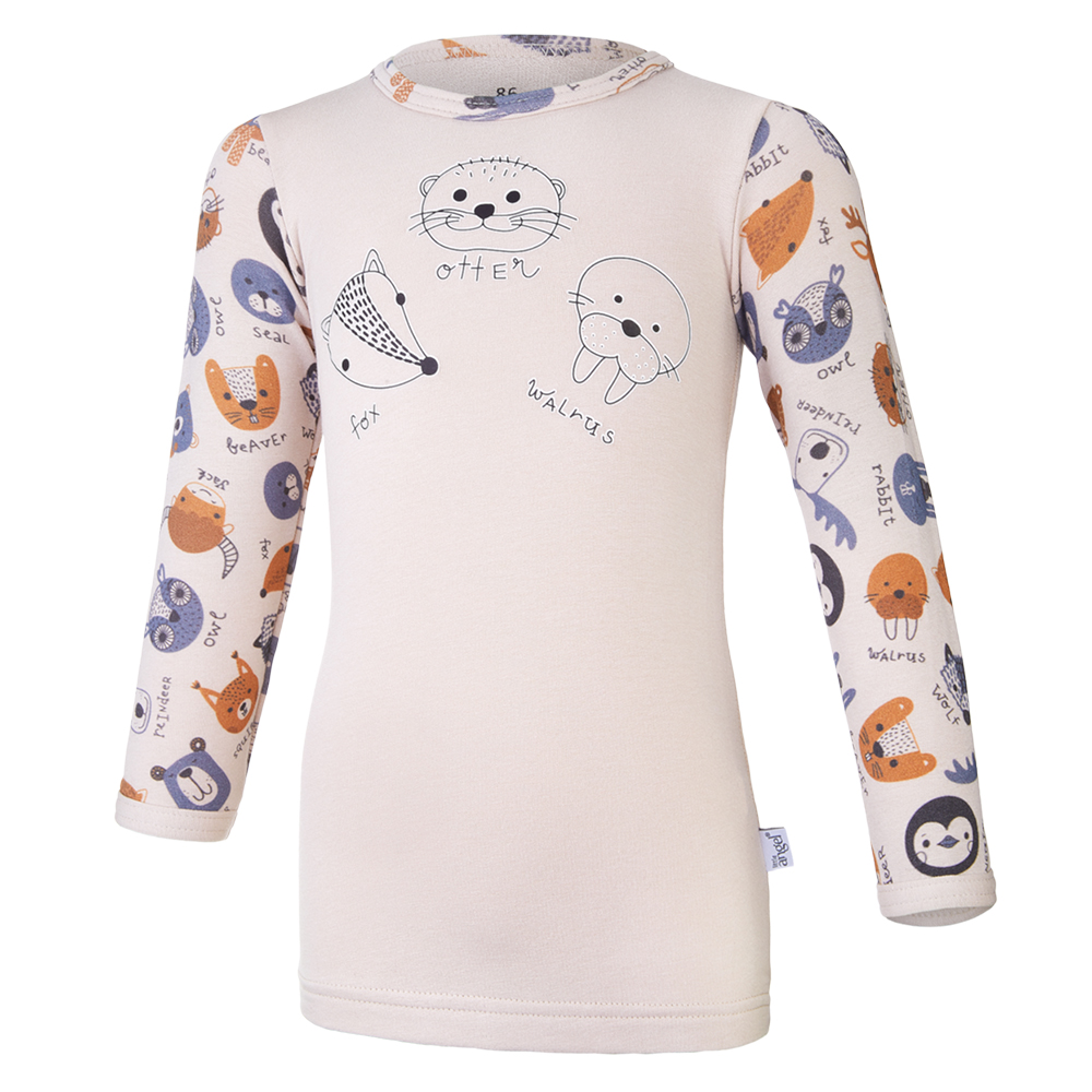 DR mintás Outlast® póló - latte/latte állatok 98