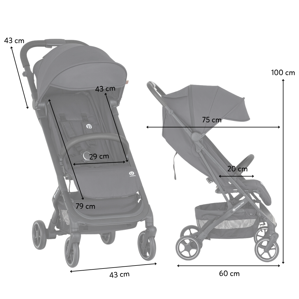 PETITE&MARS Sport babakocsi Fly Perfect Black - Image 7