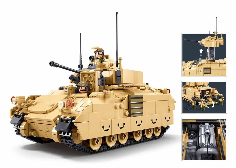 Sluban M38-B1363 Americký lehký tank M3A3 Bradley (obrázek 3)