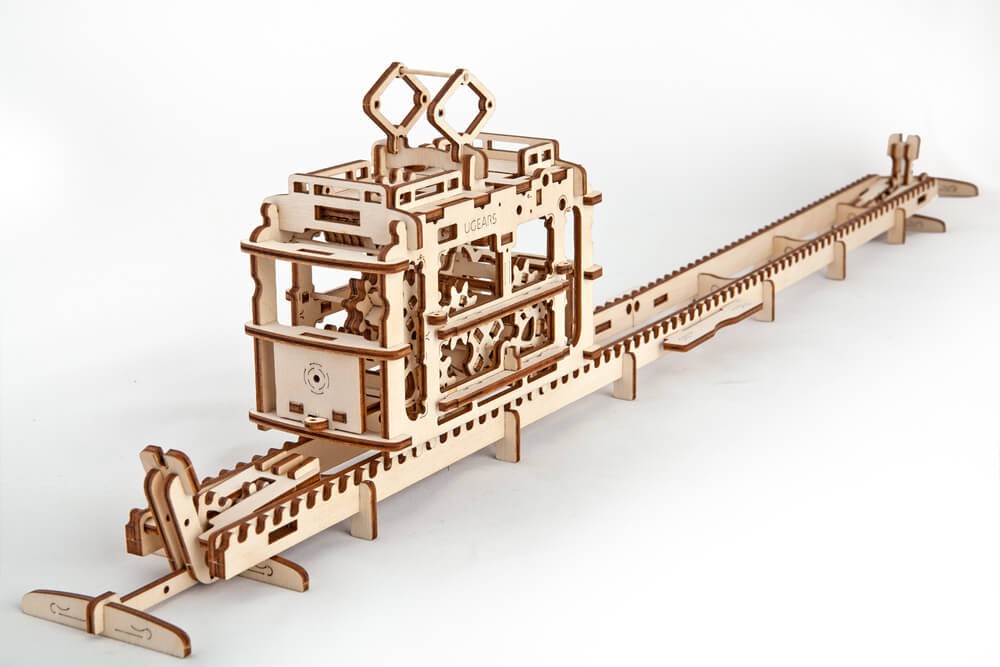 Ugears 3D dřevěné mechanické puzzle Kabinová lanovka s tratí (obrázek 4)
