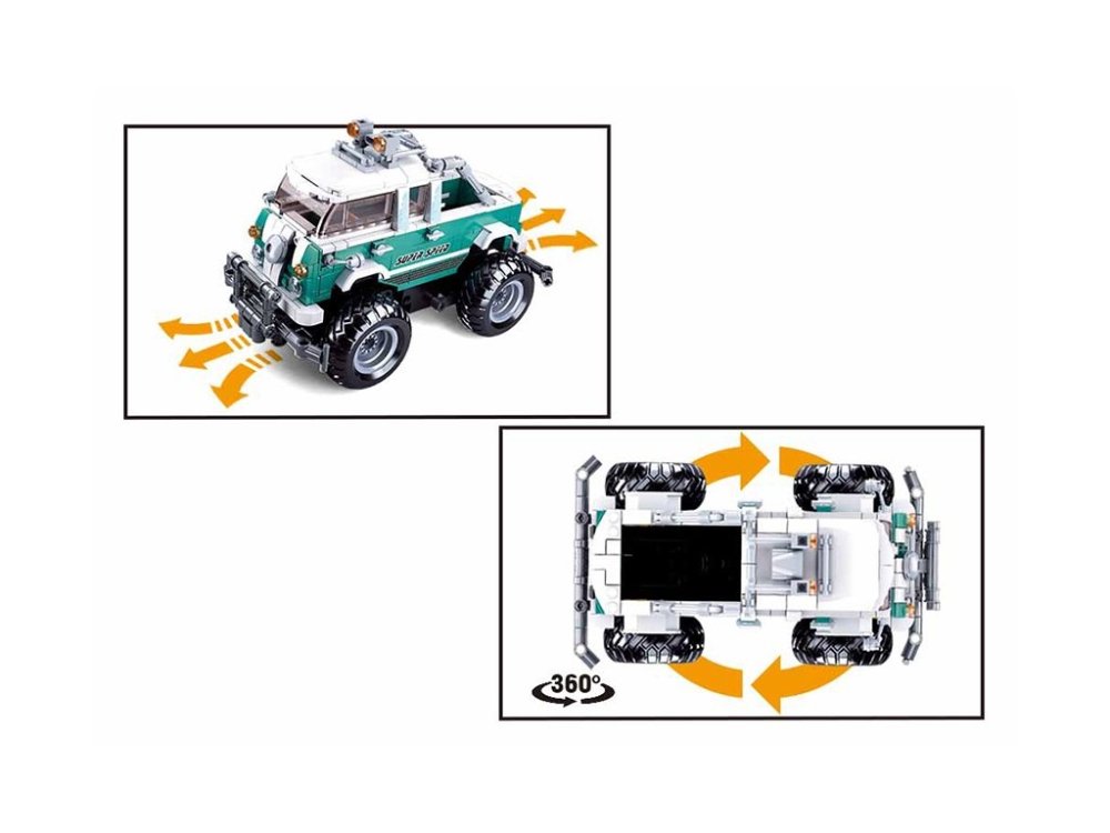 Sluban Power Bricks M38-B1020 Monster SUV vůz R/C T2 na dálkové ovládání (obrázek 5)