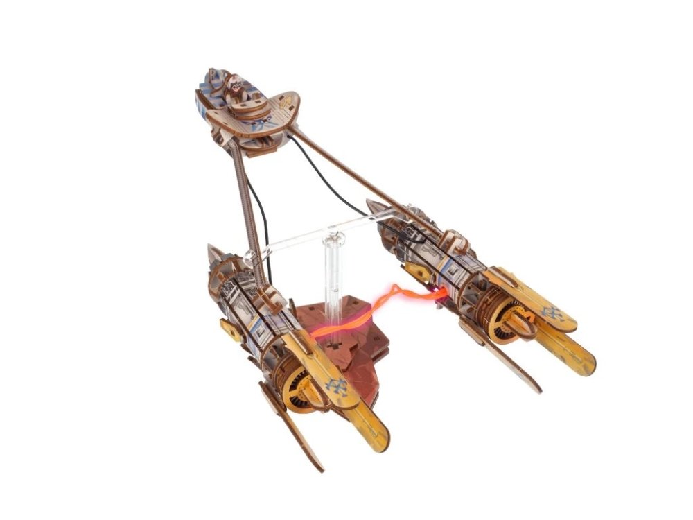 Ugears 3D dřevěná mechanická skládačka Star Wars Závodní kluzák Anakin Skywalker (obrázek 7)