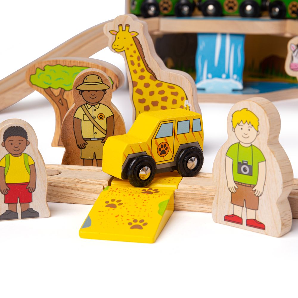 Bigjigs Rail Dřevěná vláčkodráha Safari (obrázek 9)