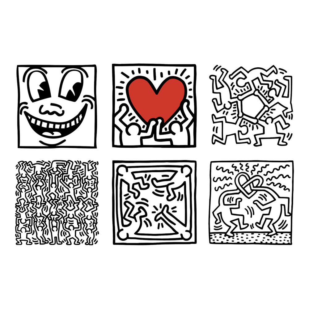 Vilac Obrázkové kostky Keith Haring (obrázek 3)