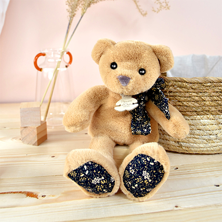 Doudou Histoire d´Ours Plyšový kamarád světle hnědý medvídek 25 cm (obrázek 5)