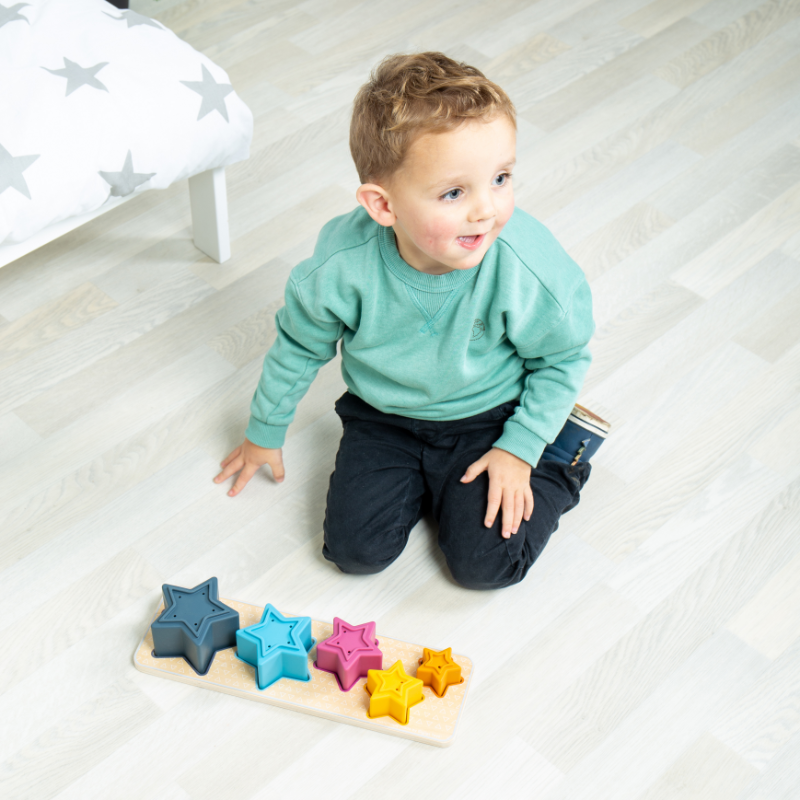 Bigjigs Toys Vkládací puzzle Hvězdy (obrázek 6)