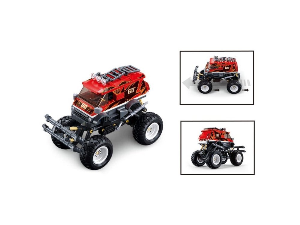 Sluban Power Bricks Natahovací Červený Off-Road GO (obrázek 4)