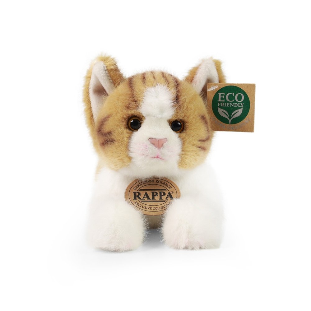 Rappa Plyšová kočka ležící hnědo-bílá 20 cm ECO-FRIENDLY (obrázek 3)
