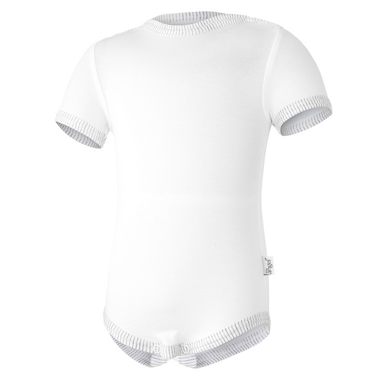 Body dünn KR Outlast® - weiß/Streifen weißgrau meliert 62