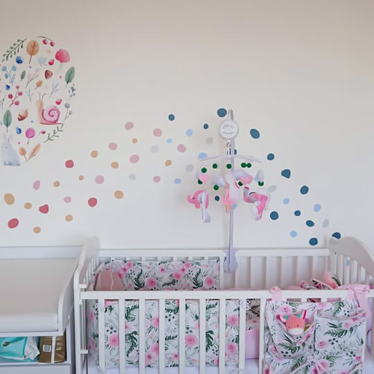 Stickers Pour Chambre D'enfant - Taches Colorées Au Mur