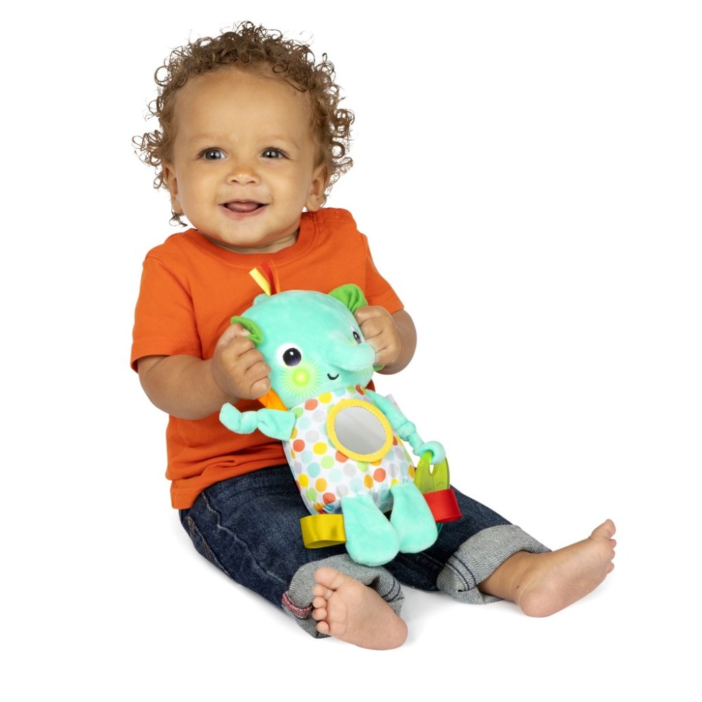 BRIGHT STARTS Elephant Huggin' Lights ™0m+ Juguete con anillo en C Melody - Imagen 6