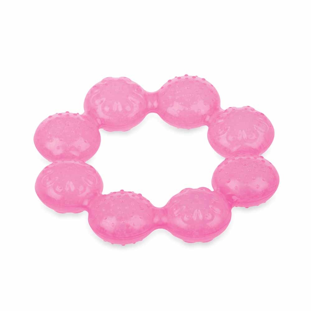 NUBY IcyBite Anneau De Dentition Rafraîchissant 3m + Rose