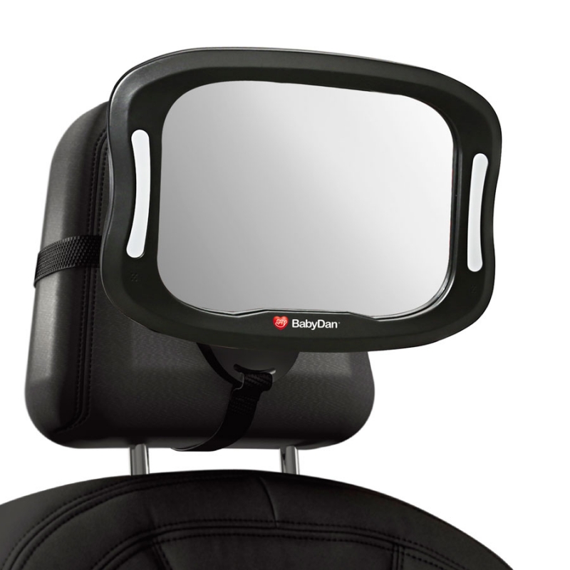 BABYDAN Rétroviseur de voiture avec éclairage LED marche arrière réglable – Image 3