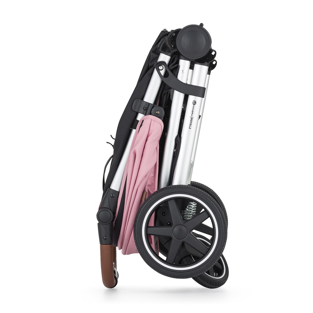 PETITE&MARS Sportkinderwagen Royal2 Silver Rose Pink + PETITE&MARS Tasche Jibot GRATIS