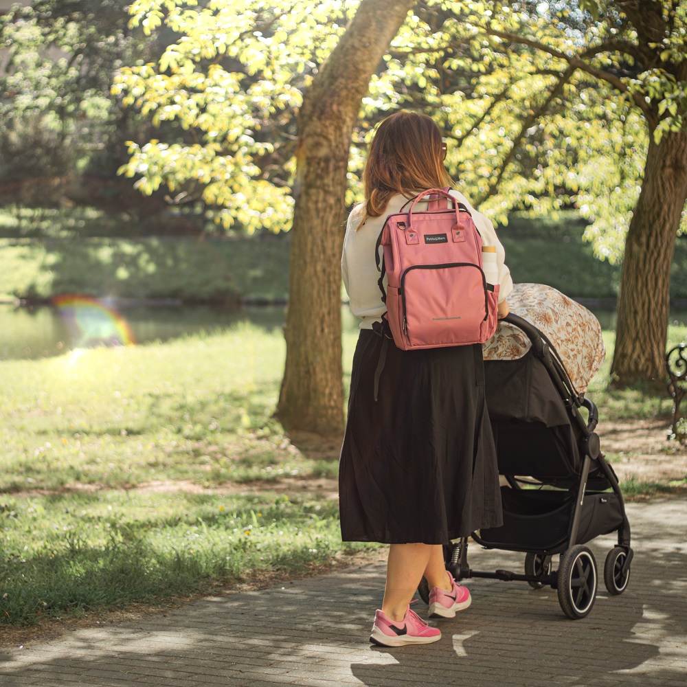 PETITE&MARS Geanta De Infasat Pentru Carucior Jack - Seria Catchthemoment Dusty Rose